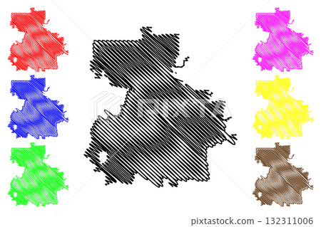 Wichita Falls City, Texas (United States cities, United States of America, us, usa city) map vector illustration, scribble sketch City of Wichita Falls map 132311006
