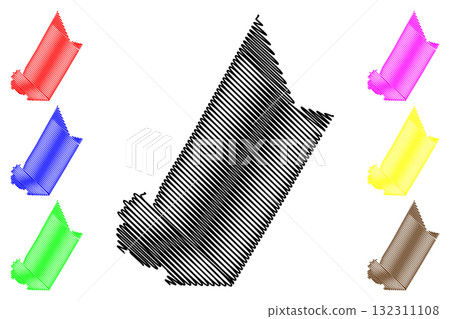 York County (Canada, New Brunswick Province, North America) map vector illustration, scribble sketch York map York County (Canada, New Brunswick Province, North America) map vector illustration, scribble sketch York map 132311108