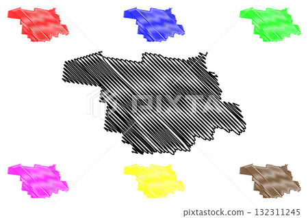 Bland Shire (Commonwealth of Australia, New South Wales, NSW) map vector illustration, scribble sketch Bland map Bland Shire (Commonwealth of Australia, New South Wales, NSW) map vector illustration, scribble sketch Bland map 132311245