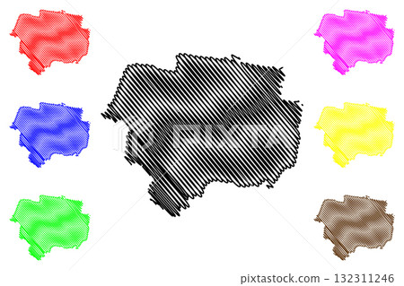 Blayney Shire (Commonwealth of Australia, New South Wales, NSW) map vector illustration, scribble sketch Blayney map 132311246