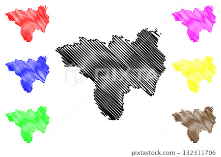 Hilltops Council (Commonwealth of Australia, New South Wales, NSW) map vector illustration, scribble sketch Hilltops map Hilltops Council (Commonwealth of Australia, New South Wales, NSW) map vector illustration, scribble sketch Hilltops map 132311706