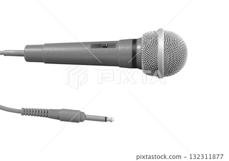 灰色有線卡拉 OK 麥克風 132311877