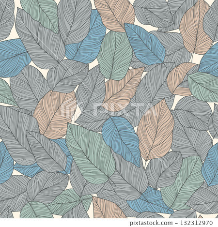 Elegant pastel foliage background vector illustration 132312970