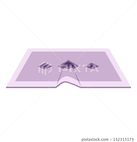 Rectangular purple rug with a diamond pattern and folds, soft floor covering. Rectangular purple rug with a diamond pattern and folds, soft floor covering. 132313173