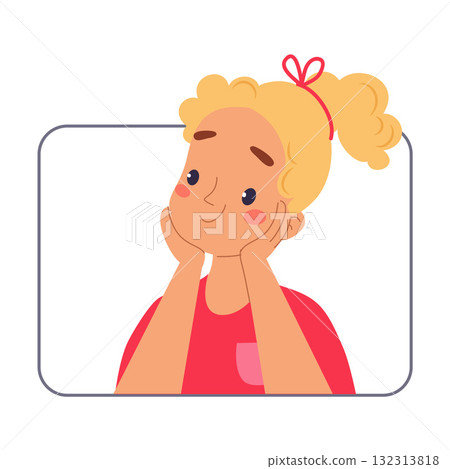Woman Character Online Have Distant Network Meeting and Communication Vector Illustration 132313818