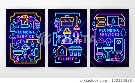 Plumbing Service Flyer Concepts 132313888