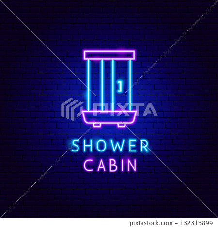 Shower Cabin Neon Label Shower Cabin Neon Label 132313899