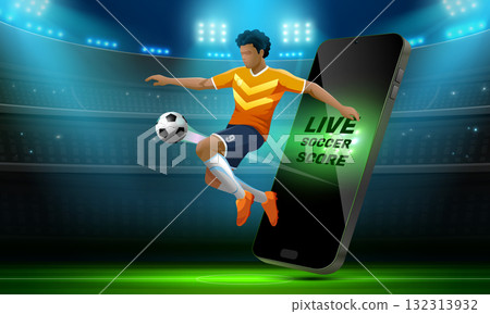 live scroeboard mobile with football player live scroeboard mobile with football player 132313932