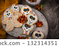 Mexican Halloween Dia de los Muertos cookies 132314351