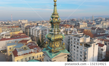 Cathedral in Belgrade downtown Serbian church Cathedral in Belgrade downtown Serbian church 132314921