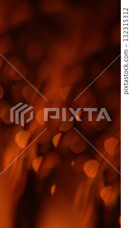 Blur orange gleam. Shiny art. Red color optical radiant dazzle texture visual illuminated glint on abstract bokeh light background. 132315312