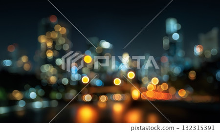 A soft, out-of-focus background of urban lights at night A soft, out-of-focus background of urban lights at night 132315391