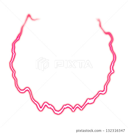 透明背景上的紅色閃電圈 132316347