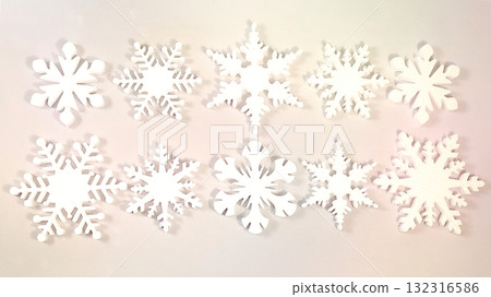 Festive winter greeting card and banner for screen, beautiful Christmas and New Year background with various snowflake patterns, mockup for holiday advertising design, template for creativity Festive winter greeting card and banner for screen, beautiful Christmas and New Year background with various snowflake patterns, mockup for holiday advertising design, template for creativity 132316586