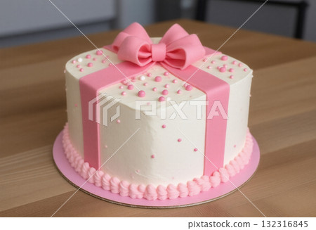 White birthday gift box White birthday gift box 132316845