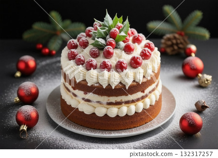 用整個蛋糕製成的裝飾蛋糕 132317257