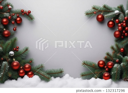 Frame with Christmas trees 132317296