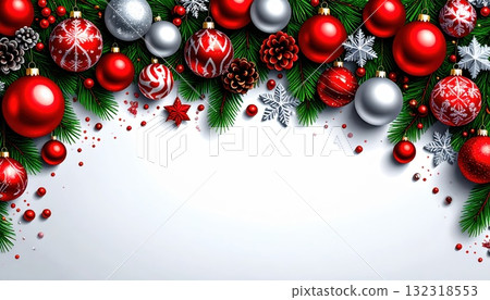AI Image: Christmas decoration frame material 132318553