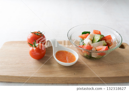 Tomato salad and tomato koji Tomato salad and tomato koji 132318627