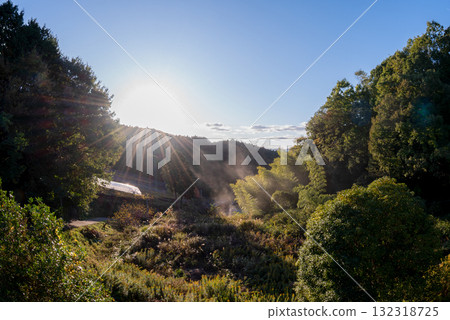 Autumn flowers blooming in the fields and Satoyama scenery Autumn flowers blooming in the fields and Satoyama scenery 132318725