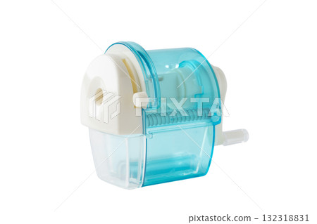 Light blue pencil sharpener on transparent background (png) Light blue pencil sharpener on transparent background (png) 132318831