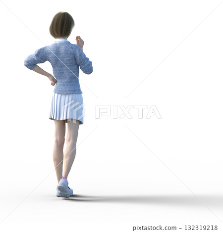 穿著針織衣服的年輕女子 132319218