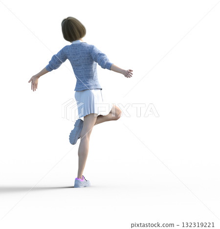 穿著針織衣服的年輕女子 132319221