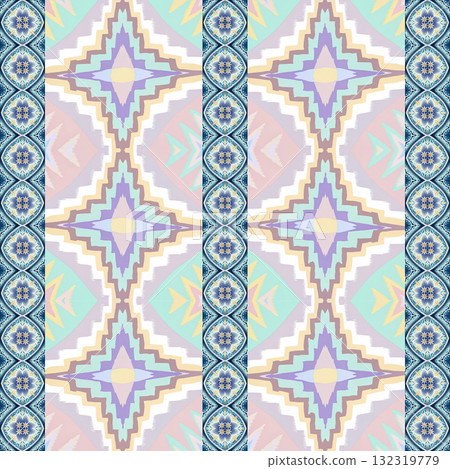 seamless pattern. vintage decorative elements. hand drawn background 132319779