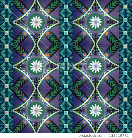 seamless pattern. vintage decorative elements. hand drawn background 132319781