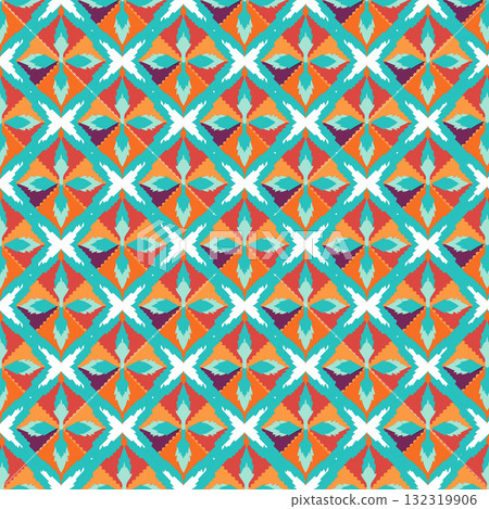 seamless pattern. vintage decorative elements. hand drawn background 132319906