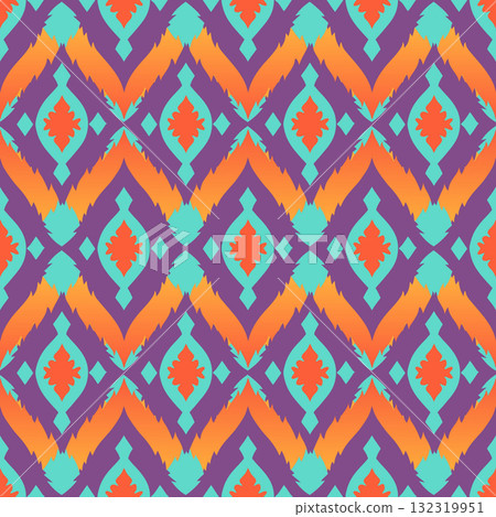 seamless pattern. vintage decorative elements. hand drawn background 132319951
