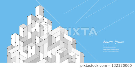 幾何抽象建築科技商業背景 132320060