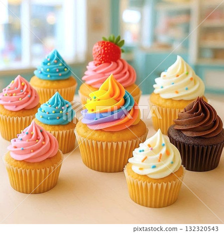 Colorful cupcakes Colorful cupcakes 132320543