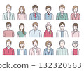 Diverse men and women illustration set 132320563