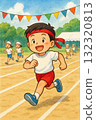 children running at sports day 132320813