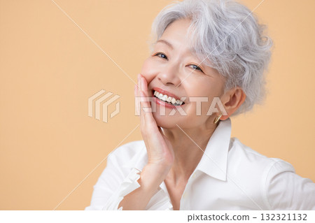 一個白髮女人的高級女人肖像 一個白髮女人的高級女人肖像 132321132