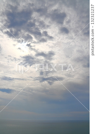 Cloudy sky, sun, sea 132321237