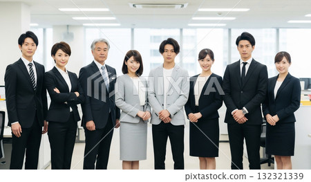 一大群商人排隊 132321339