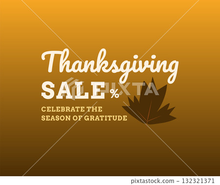 Thanksgiving Sale Celebrate the Season of Gratitude Maple Leaf Design 132321371