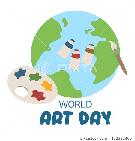 illustration for world art day illustration for world art day 132321409