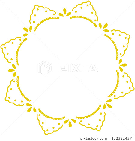 Yellow simple round lace Yellow simple round lace 132321437