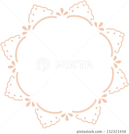 Light orange simple round lace Light orange simple round lace 132321438