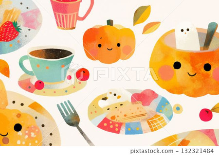 與鬼魂和南瓜一起度過熱鬧的下午茶時光 132321484