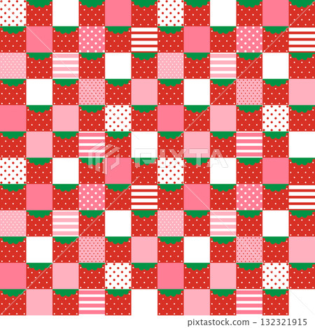 Strawberry lattice pattern (seamless pattern) 132321915