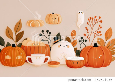 Ghosts and Pumpkin Soup 132321956