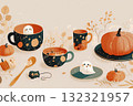 Ghost and Pumpkin 132321957