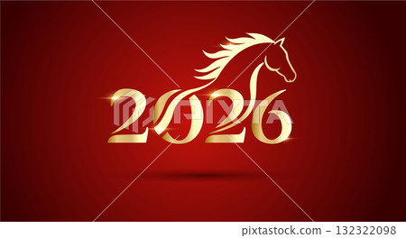 2026年農曆新年馬年藝術字 2026年農曆新年馬年藝術字 132322098