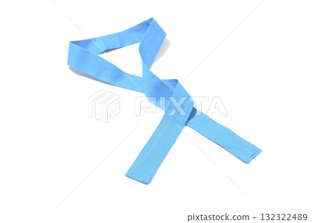 Blue headband photographed against a white background 132322489