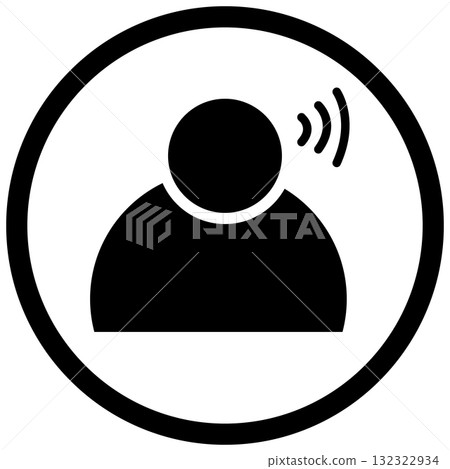Listen icon. Listening sign. Listen symbol. flat style. 132322934