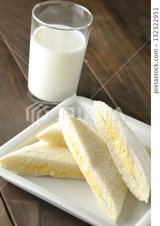 Egg sandwich and milk Egg sandwich and milk 132322951
